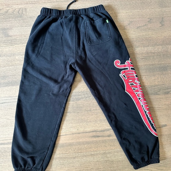 Huf Cracker Jack Fleece Sweatpants-Huf Worldwide-Size Small-Black and Red - Picture 8 of 13